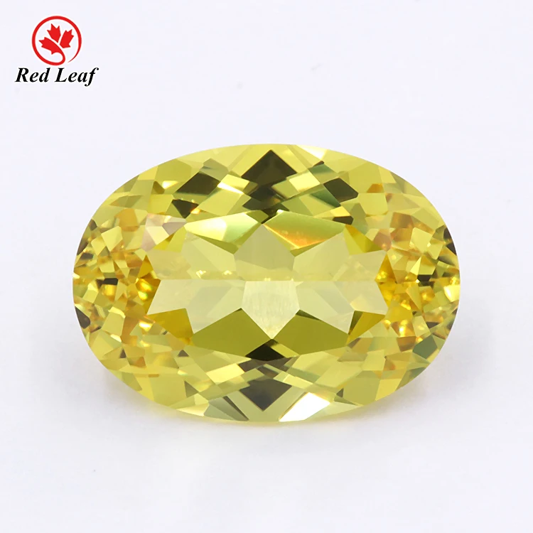 

Redleaf gems 2021 new stone price oval cut 4*6 to  loose lab grown gemstone yellow sapphire