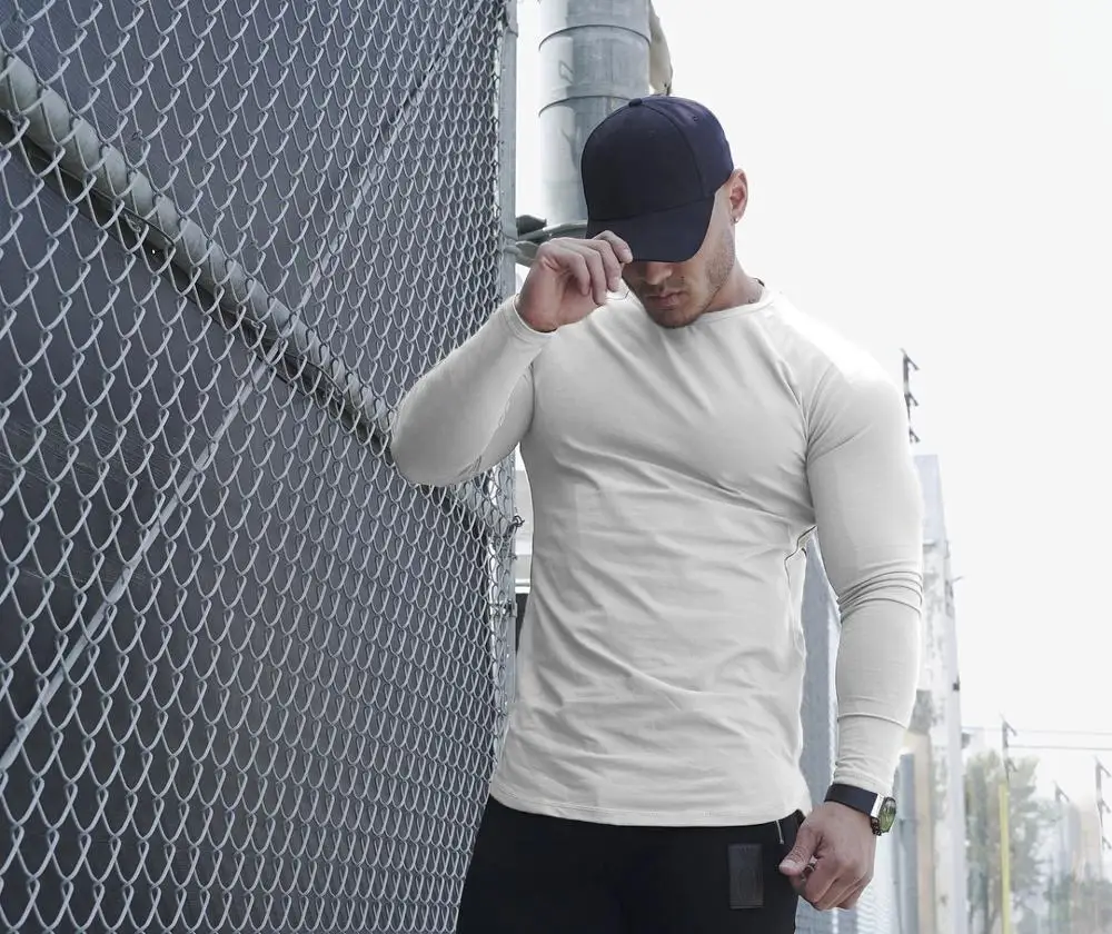 Wholesale Quick Dry Elastic Fitness Clothing 100% Polyester Skin-tight Workout Shirts Men for Gym Training Wear