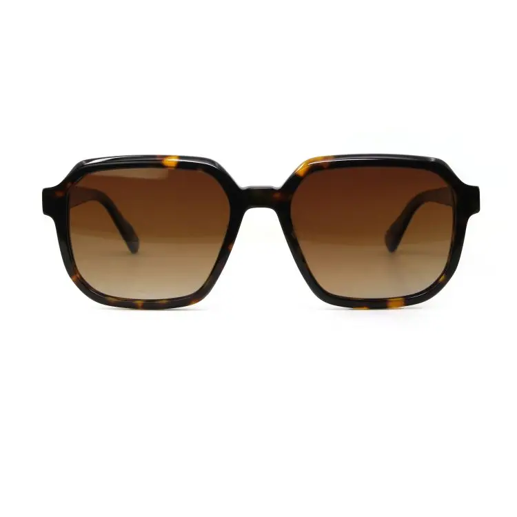 

95245 C2 Fashion Polarized Brown Square Acetate Sunglasses
