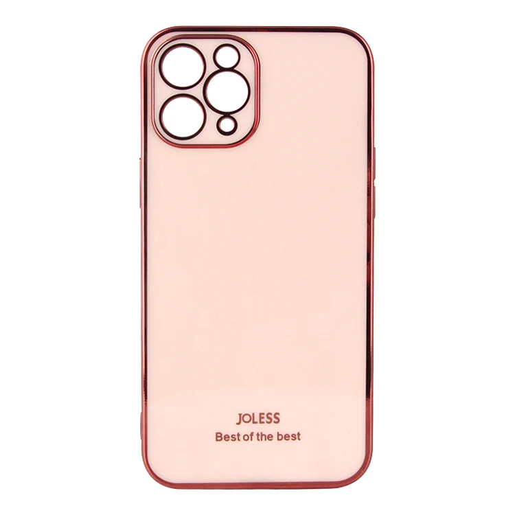 

For iphone 12 case, gold plating edge line elegant classic mobile phone case