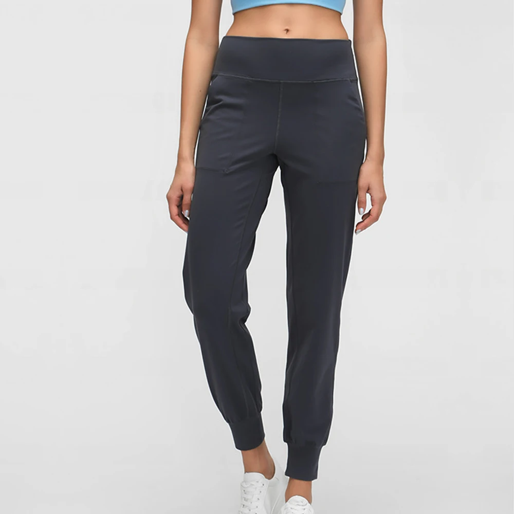 

women straight leg yoga Sweatpants High Waist Workout Yoga Fitness Tapered Joggers Sweatpants with Pockets Lounge Pants