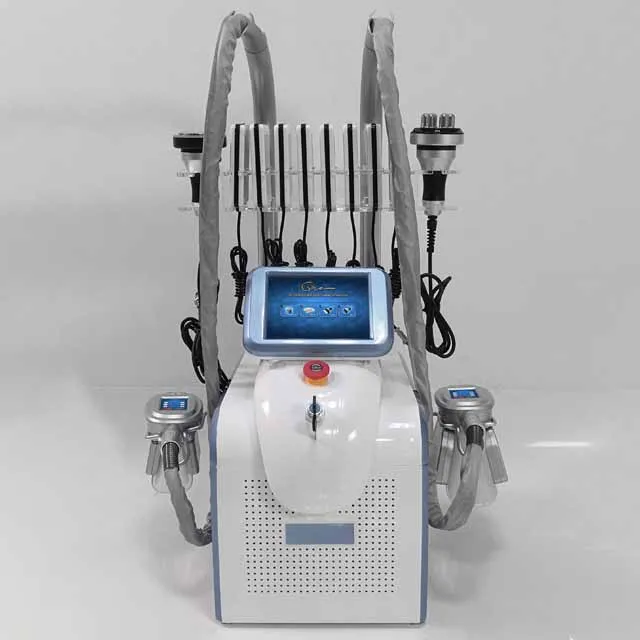 

2021 6 in 1 Cryo 40K Cavitation Body Slimming Machine RF Fat Removal Vacuum cavitation System with Laser Pads