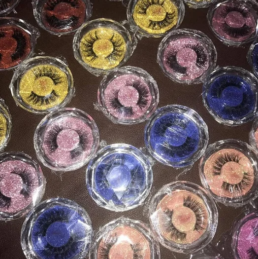 

Best quality mink 3d hair eyelash vendors gel eyeliner pencil lash wash brushes strong lash glue mink 3d eyelash with box, Black