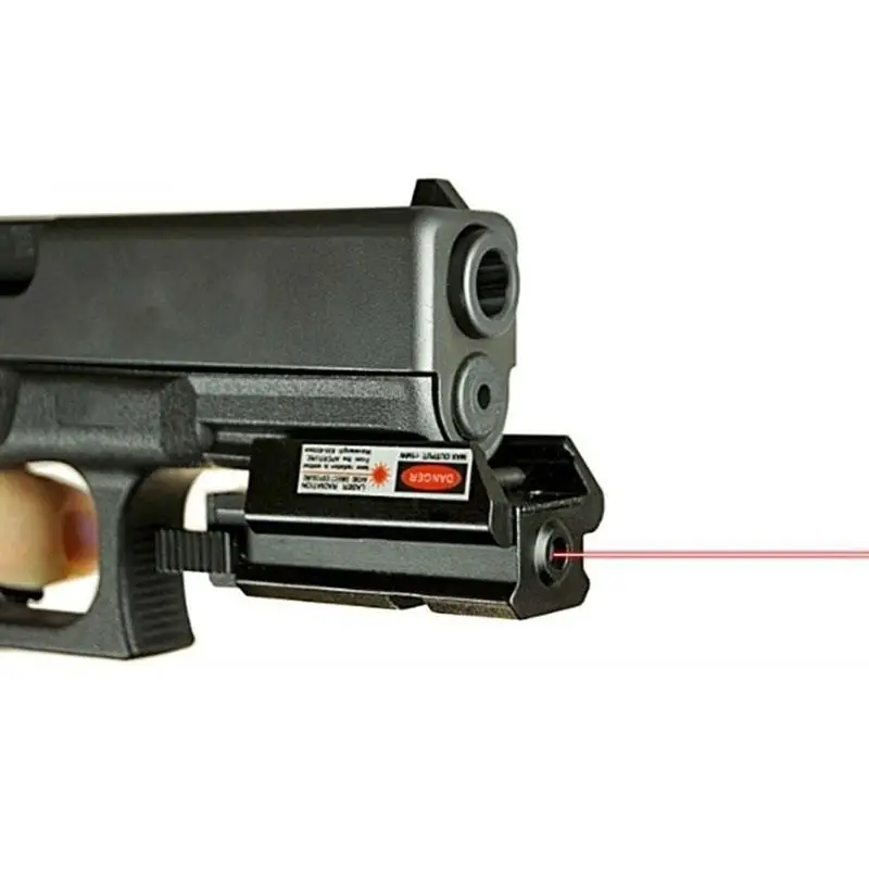 

Fyzlcion 20mm rail 5mw mini mira red laser sight scope for hunting Airgun Spike glock 19 pistol tactical accessories, Black