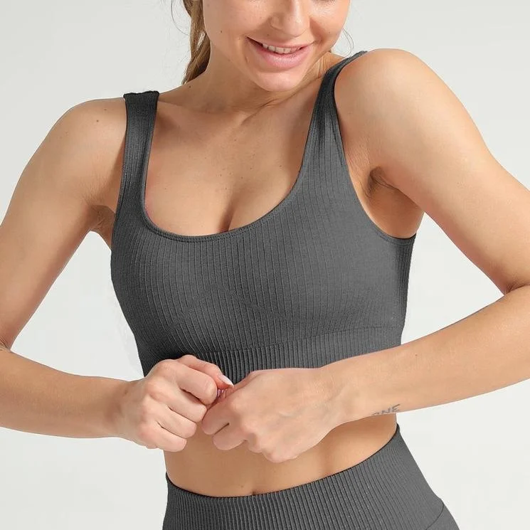 

U shape seamless nylon spandex yoga hot sexy sports bra yoga fitness bra