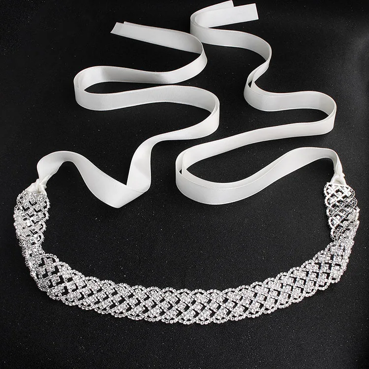 
High-end European and American Diamond Waist Band Factory Direct Wholesale Wedding Dress Accessories Belts Bride Party Belts 