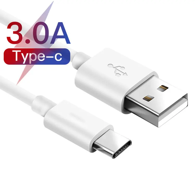 

Wholesale Durable soft PVC 3A Fast Charging 3ft 6ft 1M 2M 3M USB C Data Cables For Samsung Phone Charger Cable USB Type C Cable