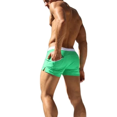 

Men Nylon Summer Swimwear Swimming Quick Dry Mens Beach Wear Shorts Swim Trunks, As the picture display