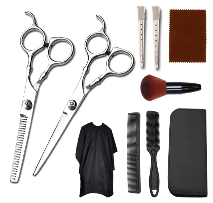 

6.0 inch Bamboo handle CGZ-01 fashion design beauty barber Hairdressing scissors set
