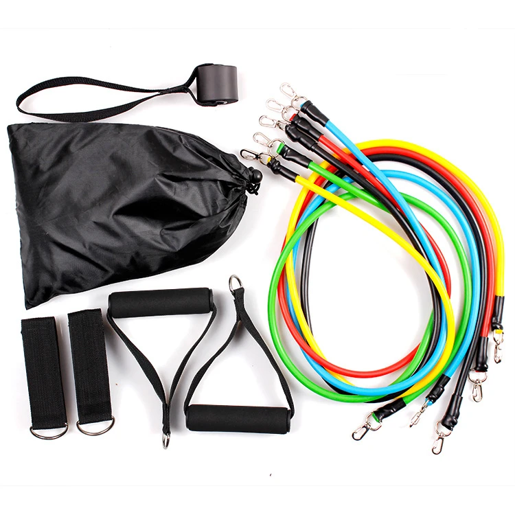 

11pcs / Set Latex Resistance Bands Set Training Exercise Yoga Tubes Pull Rope Rubber Expander Fitness With Bag Resibands