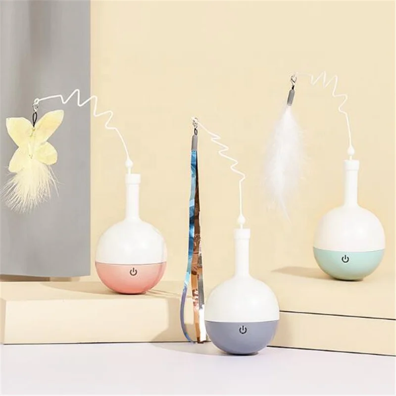 

Plastic New Style Electric Multifunction Intellectual Pet Toys Simple Natural Creative Diversion Practical Durable Pet Toys, Green/pink/gray