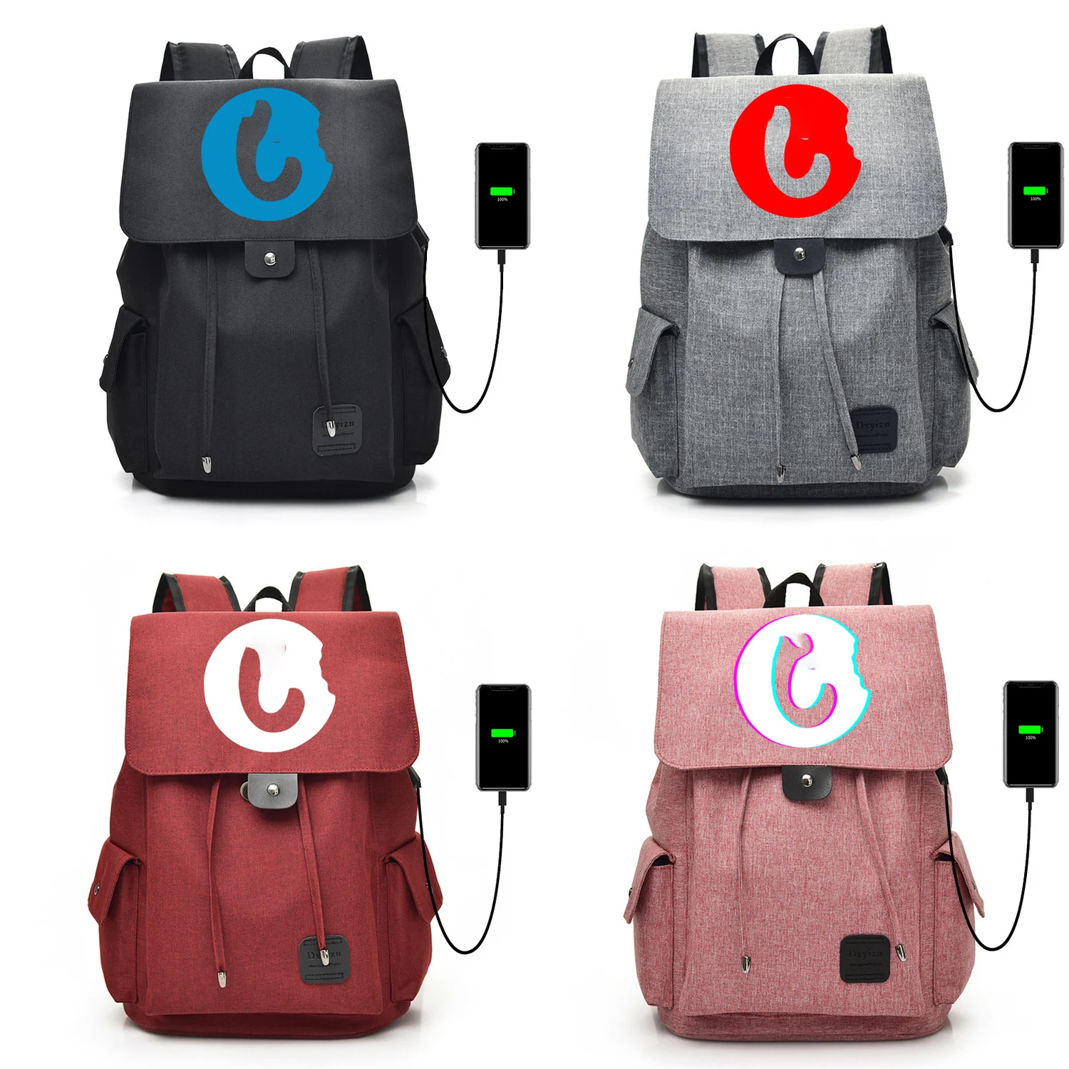 

Hot Selling Large Capacity Teenager Laptop Travel Business Backwoods Cookie Oxford Backpack Shoulder Bag Custom