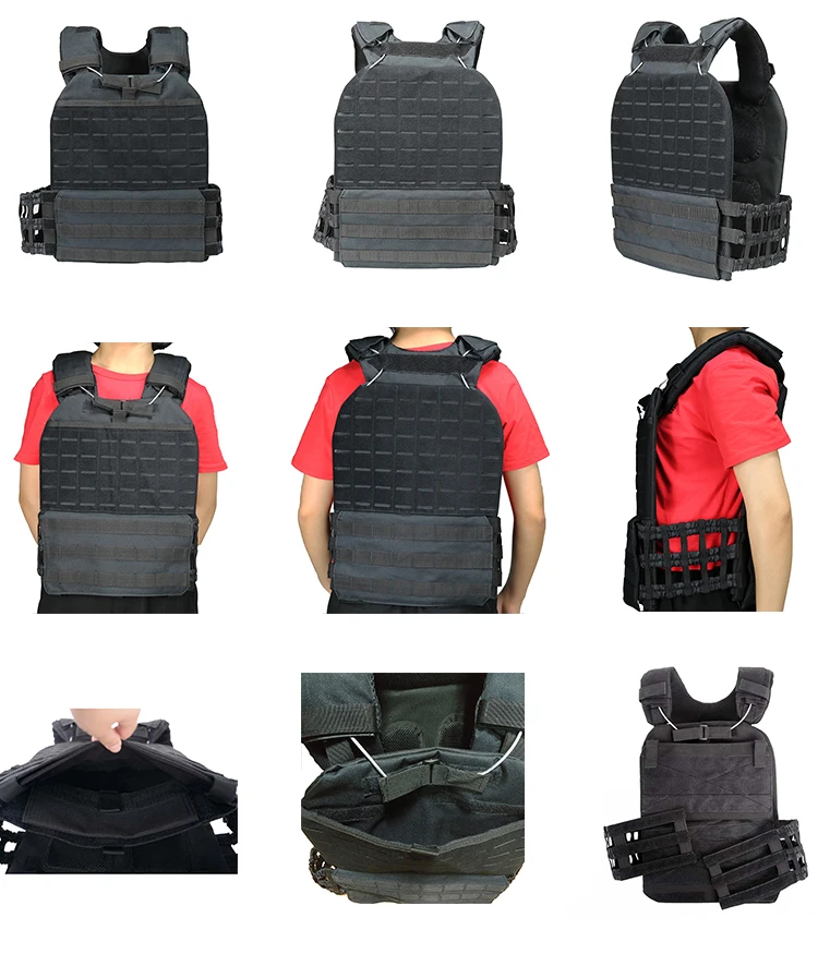 Sport Fitness Plate Carrier Vest 16kg Tactical Crossfit Weight Vest
