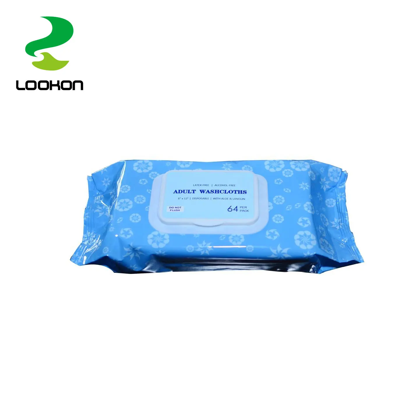 

Lookon Organic Incontinence Care Wipes Case 50Pcs Extra Large 12 X 9" Sanitary Paper Products