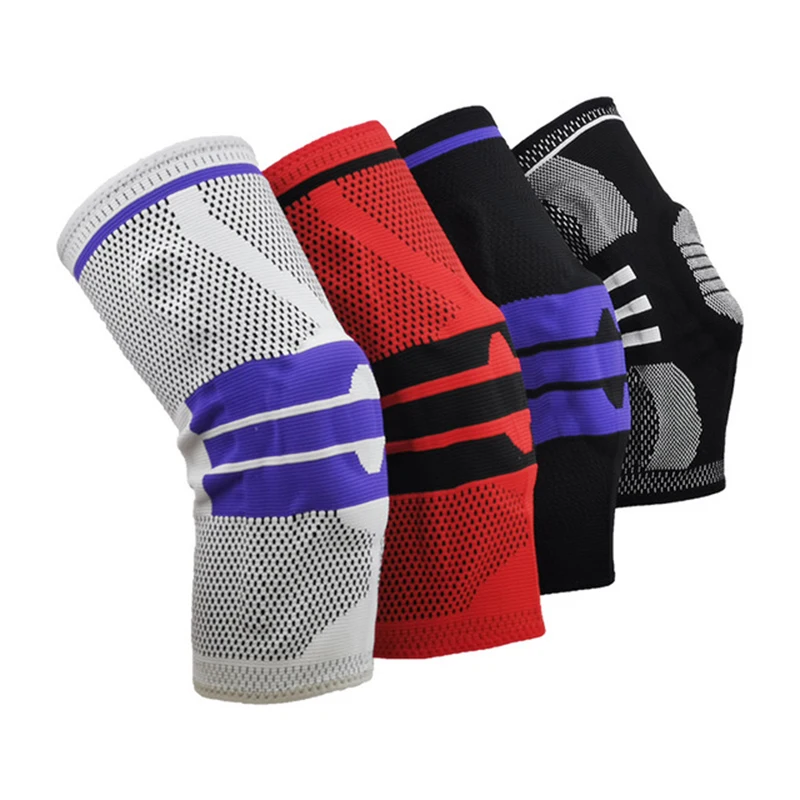 

New Elastic Knee Support Bracket Kneepad Adjustable Patella Knee Pad Football Basketball Safety Sports Safety Kneepads, 4 color