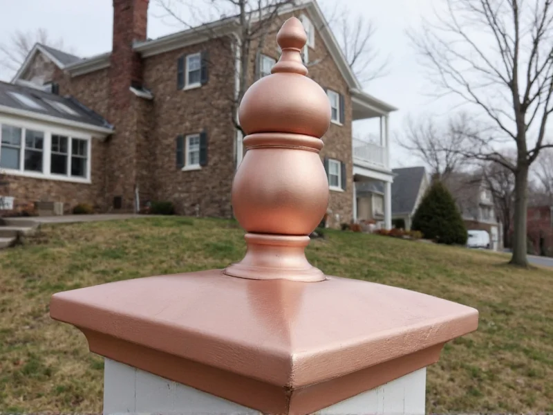 Weatherproofing mailbox post with copper flashing