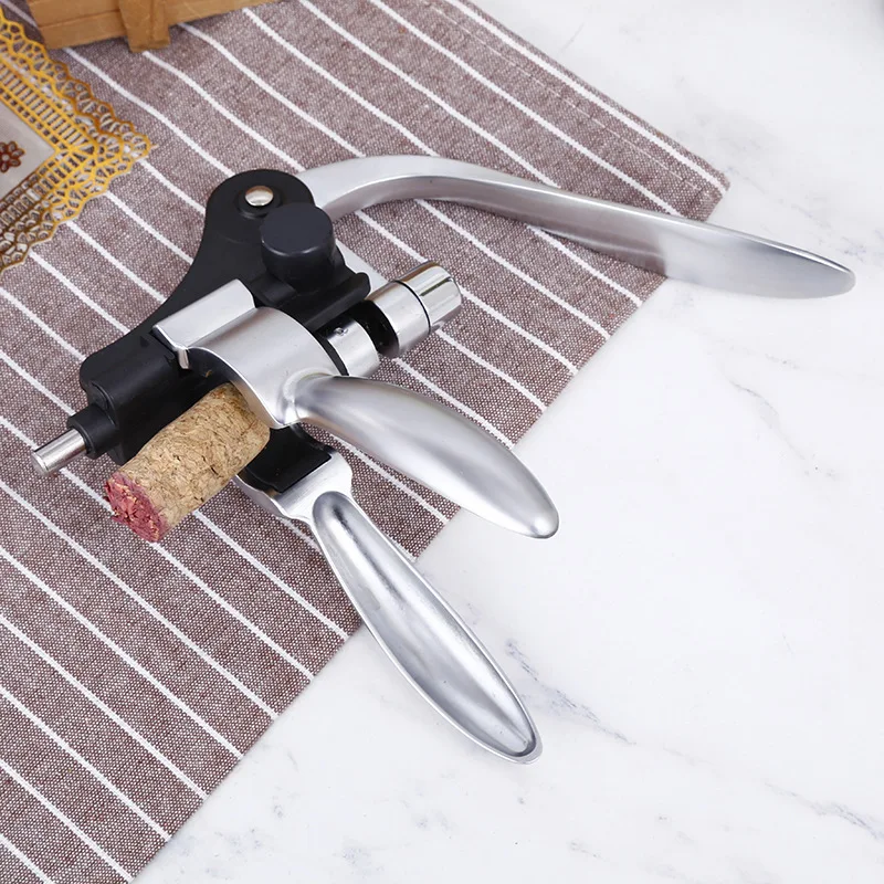 

All In One Wine Accessories Wooden Box Rabbit Wine Opener Set, Sliver