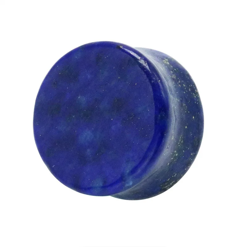 

Wholesale gemstone stone plugs double lapis stone ear plug earing