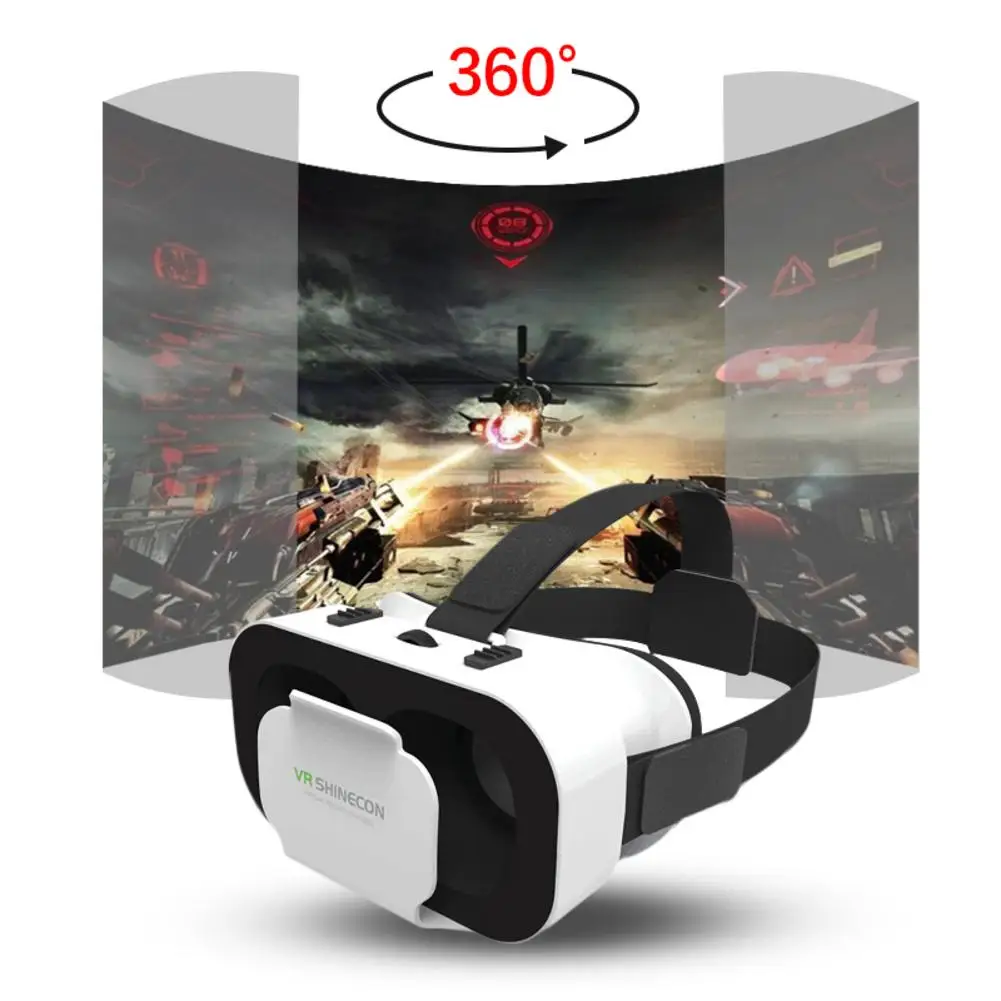 

Portable 3D VR Glasses 5th Generations 3D Cardboard Helmet Virtual Reality VR Glasses With Stereo Headphones for Mobile Phone