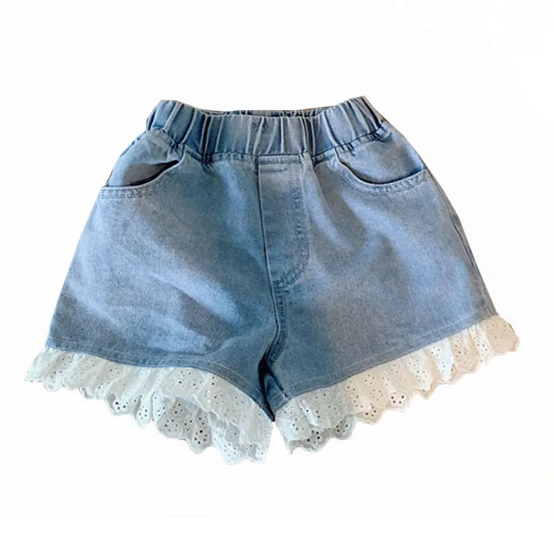 

Summer children's five-point pants girls soft denim shorts