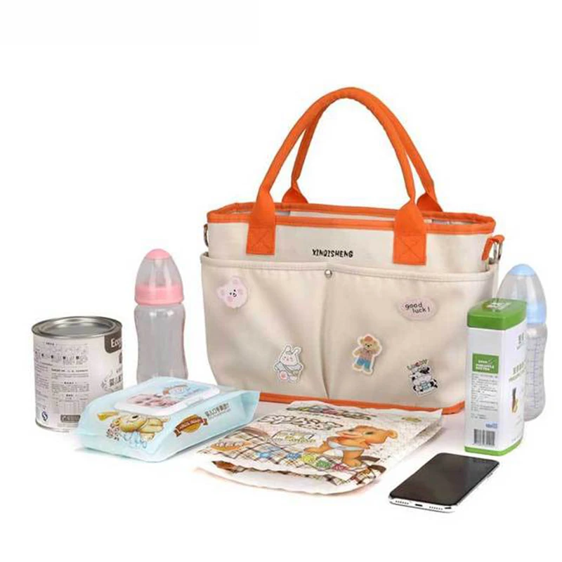 

Keyuan Maternity Nurse Tote Bag Travel Baby Stroller Organizer High Quality Diaper Baby Bags For Mom with 4 Pockets, Customized colors
