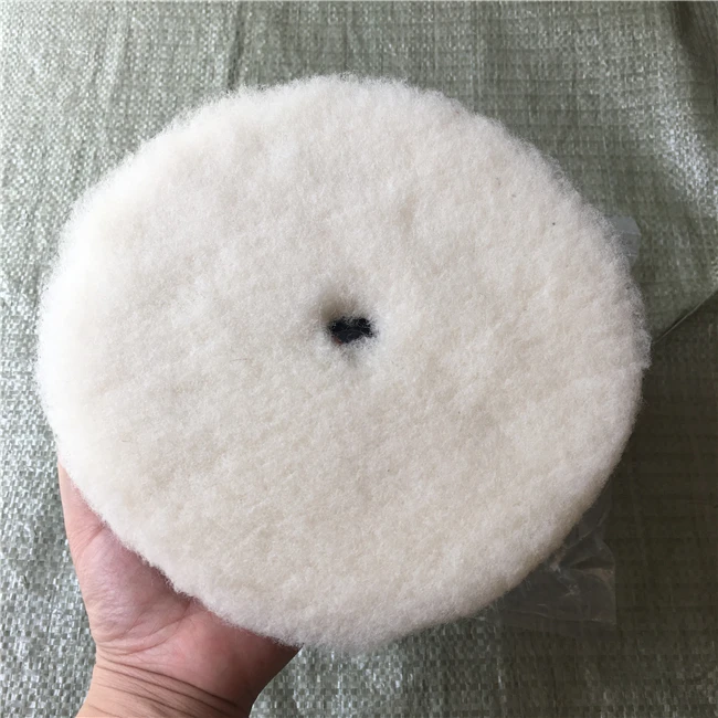 

Vehicle Car Wool Buffing flat wool pad With Hard Plate