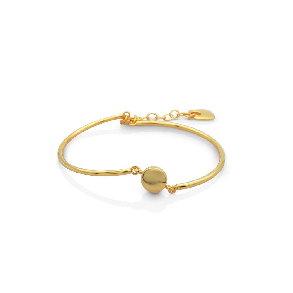 

Chris April in stock fine jewelry 925 Sterling silver gold plated special round charm bracelets