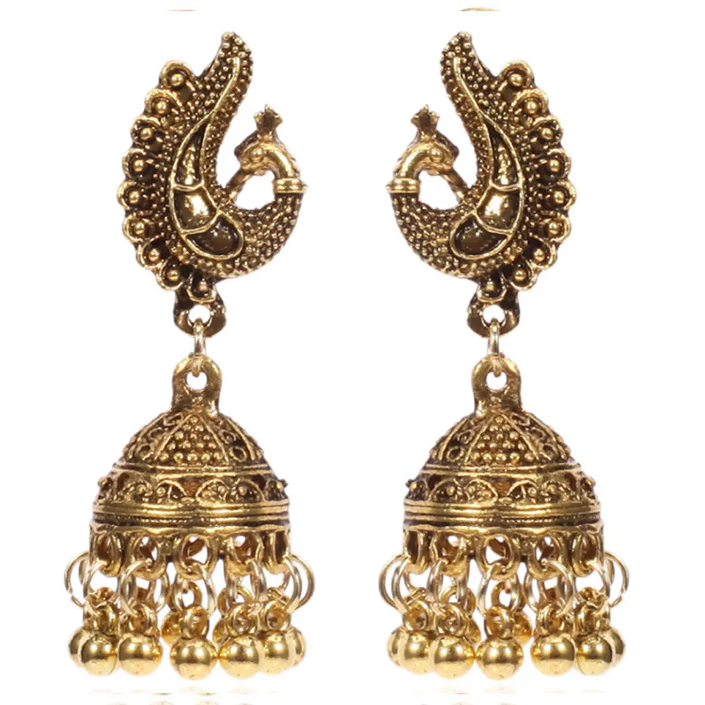 

cheap fashion Royal Bling South Indian Traditional Jewellery Fancy party WEAR Fashion Umbrella jumka earring, Silver