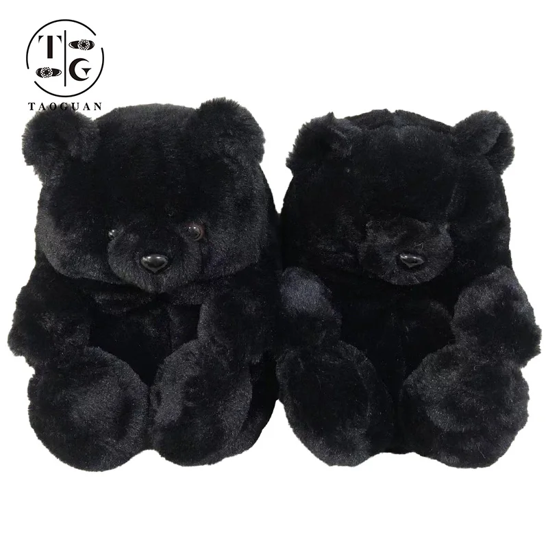 

green plush toodles teddy bear slippers with headband for kids, Picture