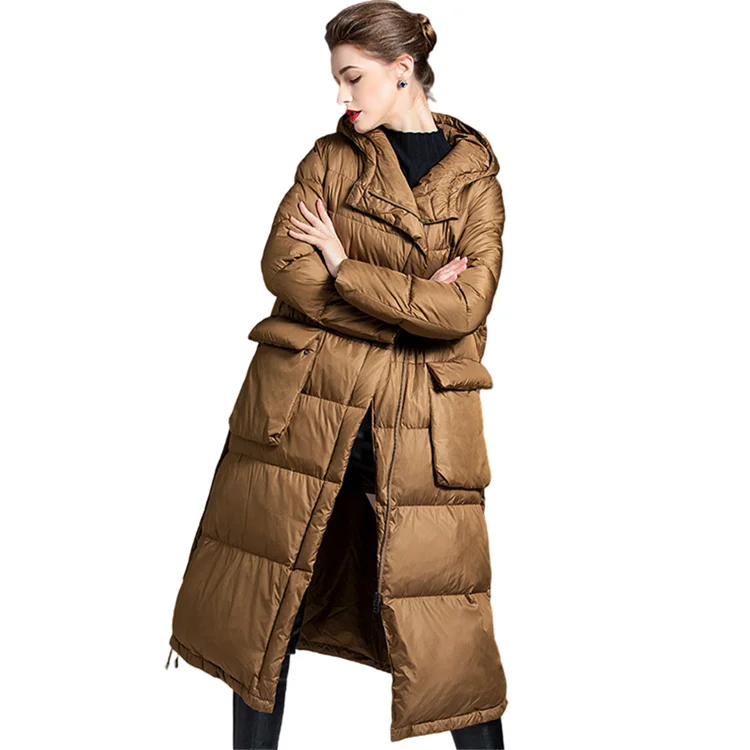 

Practical Hot Sale Fashion Winter Clothes Womens Loose Hooded Down Jacket Outdoor, Green/brown