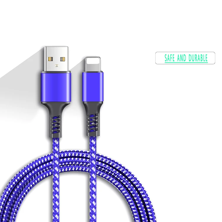 

Original Lightning USB Cable 1m Fast Charging For iPhone Cable, Black red blue
