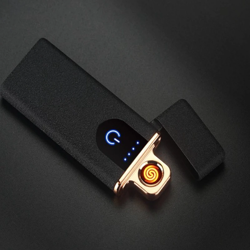 Newest Electric Rechargeable USB Metal Charging Lighter Smart Fingerprint Sensor for Cigarette Smokers