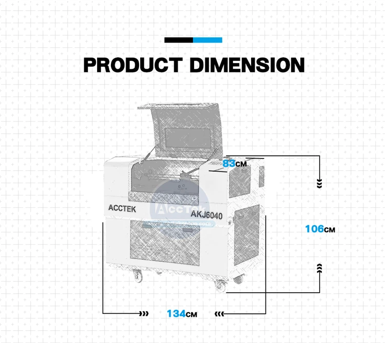 AccTek cnc laser engraver small laser engraving machine price AKJ6040