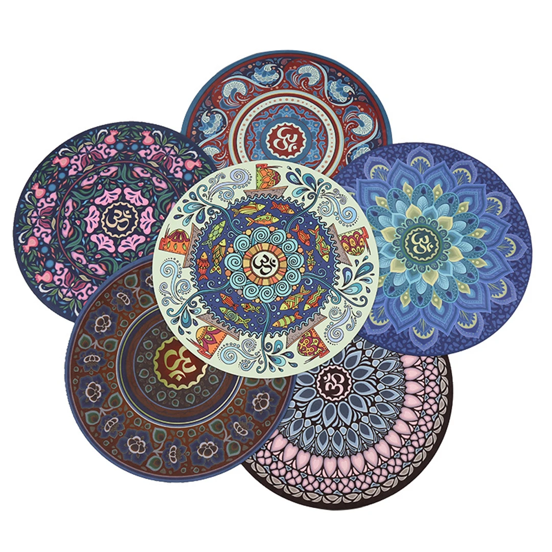 

Yugland Hot Sale Natural Organic Haute Couture Printed Microfiber Suede Rubber Yoga Meditation Mat