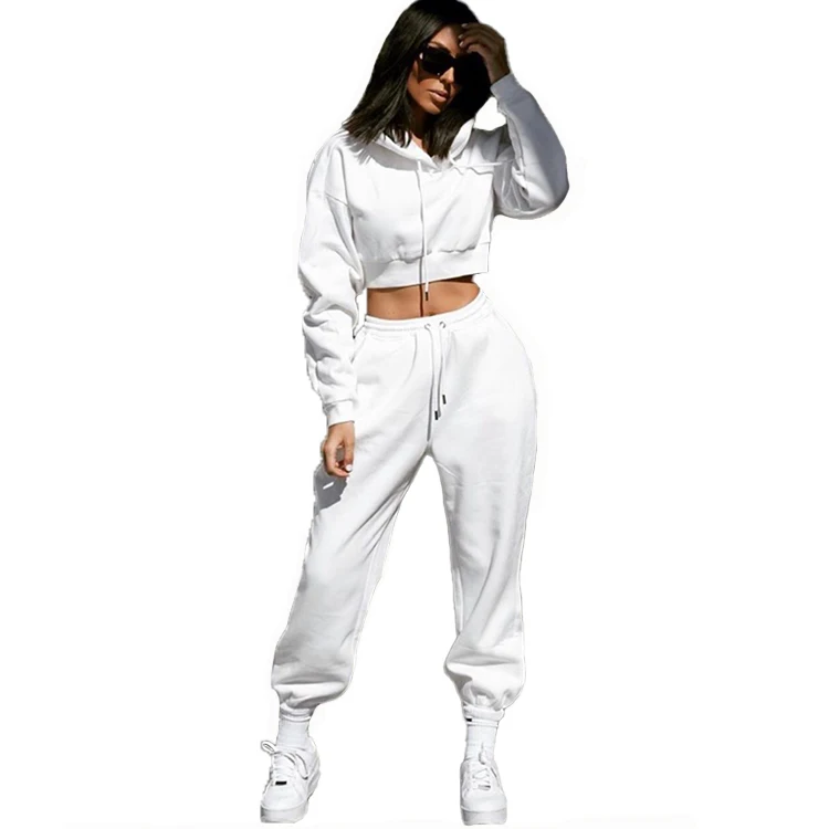 

custom made spring trending fashion pocket outfits tech fleece spandex no hood warm white jumpsuit for women tracksuits