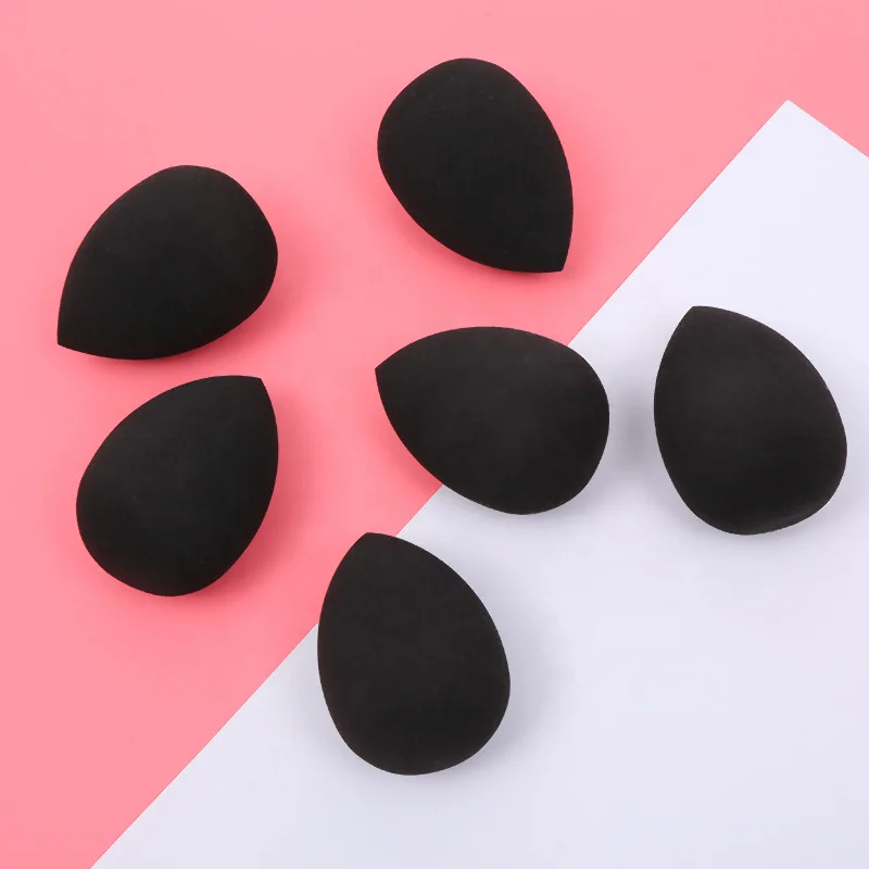 

New Powder Makeup Sponge Puff Wholesale Latex Free Beauty Egg Black Portable Sponge