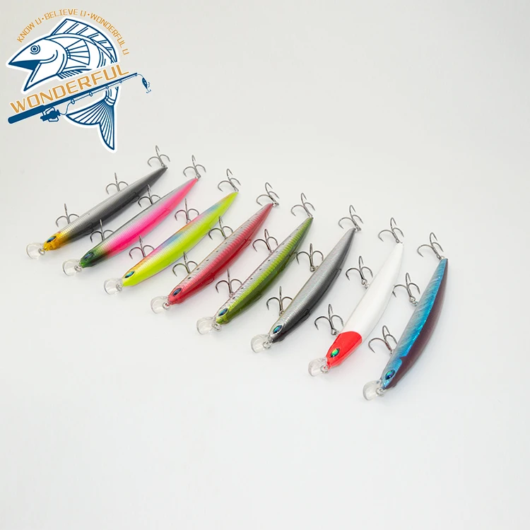 

15cm 16g 8 Colors Top Water Freshwater Saltwater Bait Trolling Deep Diving Minnow Fishing Hard Baits With Hooks