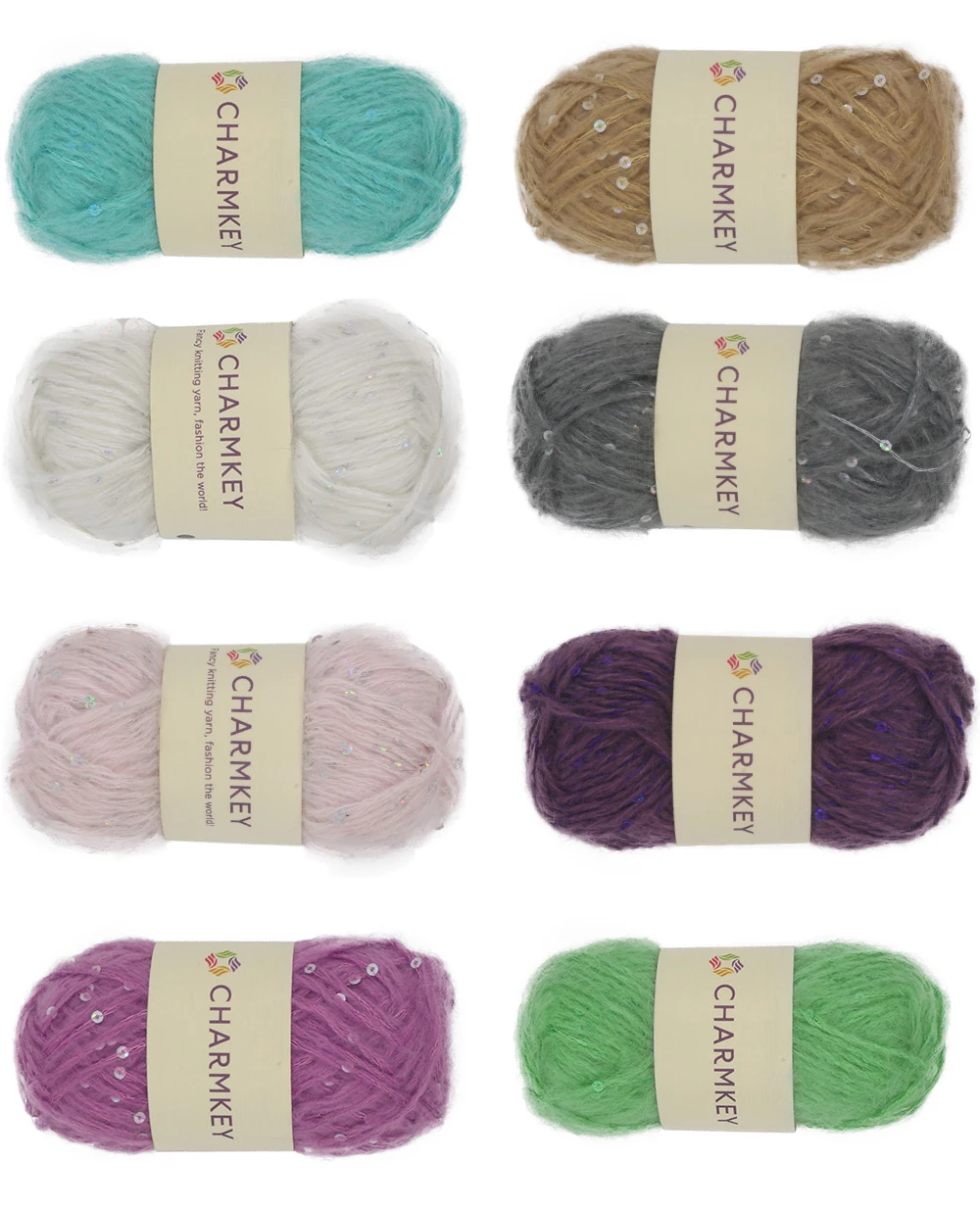 Low Price Sequin Knitting Yarn Acrylic Mohair Like Yarn Cotton Nylon