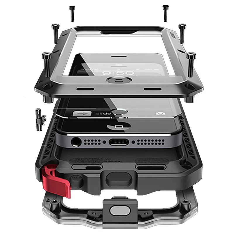

Rugged Phone Case Metal Waterproof Dustproof Shockproof Case of Cellphone for iphone 12
