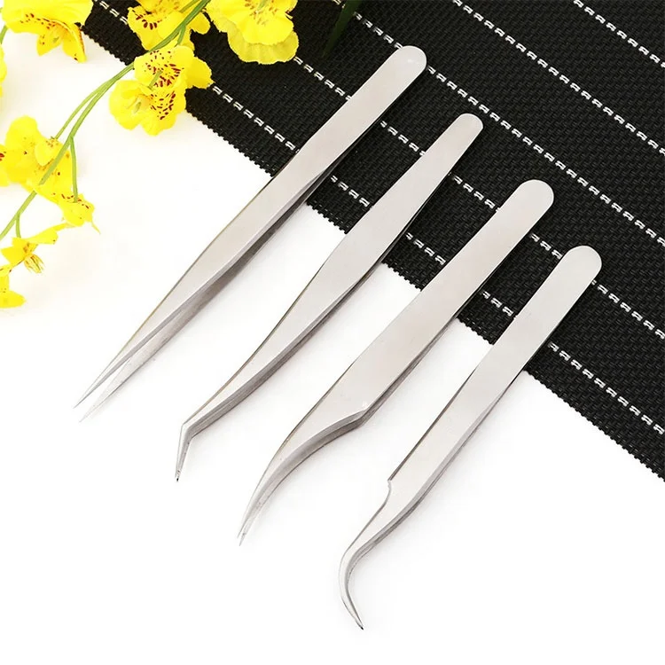

Custom Eyelash Extension Tweezers Stainless Steel Material Eyelash Tweezers