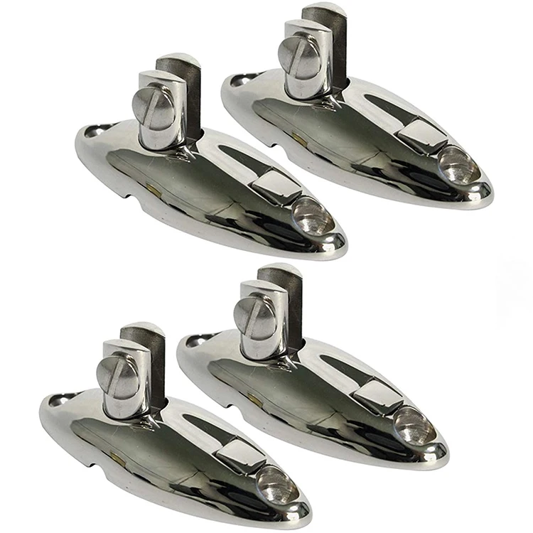 

Stainless Steel Marine Boat Hinge Side Top Mount Deck Fitting Hardware, Silver