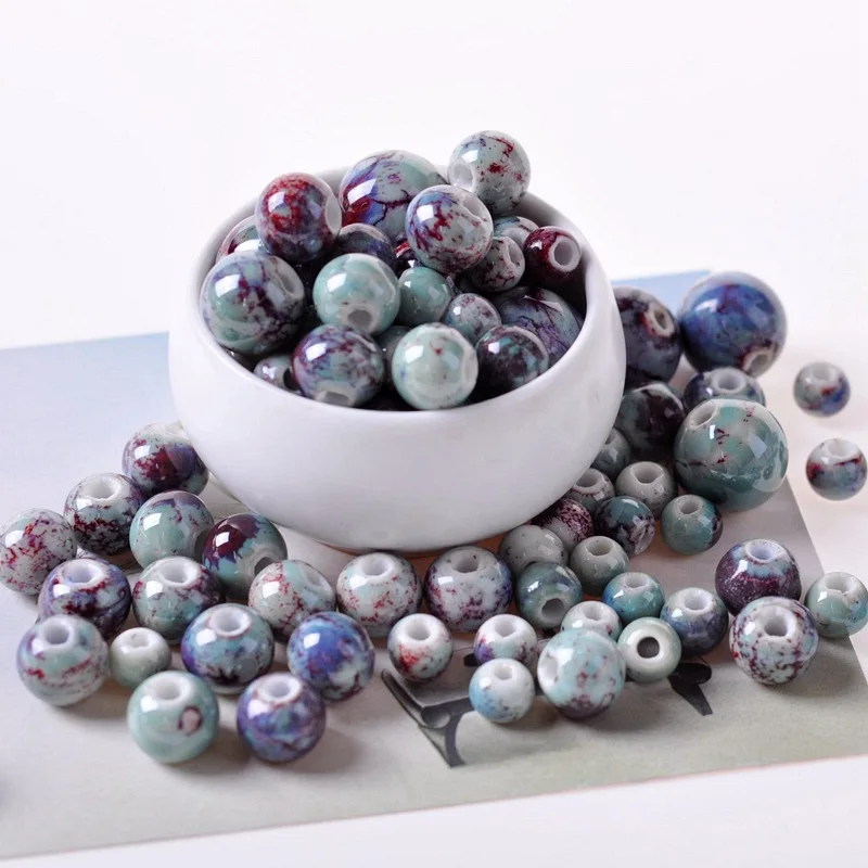 

6-18mm Ceramic Beads DIY/Handmade Multi Color ceramic Bead For Jewelry Making Accessories, Accept customize color