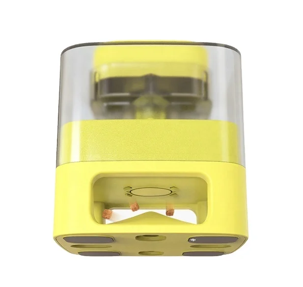 

New Style Automatic Pet Feeder Food Dispenser Pet Bowl for Dogs Cats, Yellow white