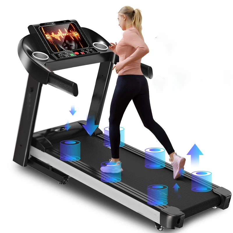 

Home Foldable Gym Fitness Exercise Equipment Running Machine Electric Treadmill, Black