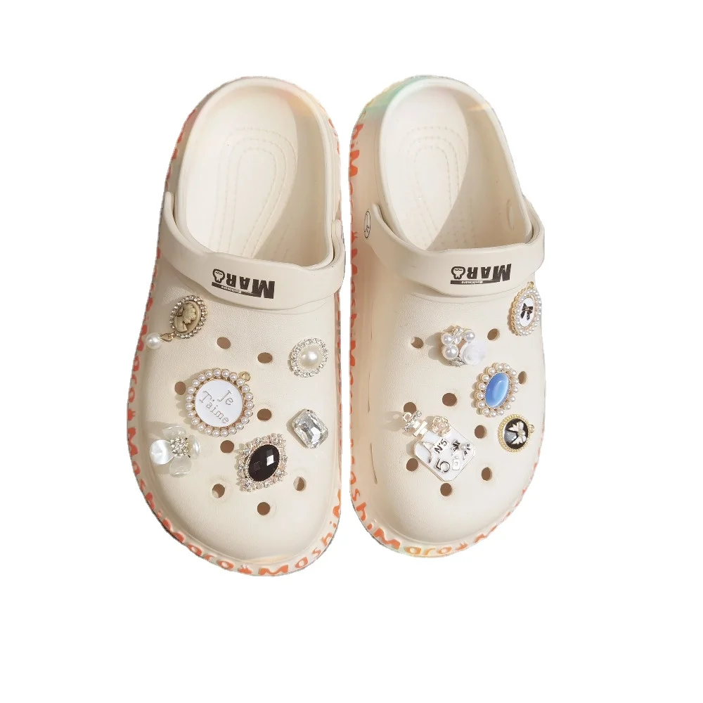 

Wholesale pearl shoe charm flower shoe charm with rhinestones charm for shoes, Picture