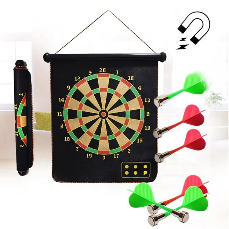 

Super safe Magnetic darts board for kids toy dartboard set, Black