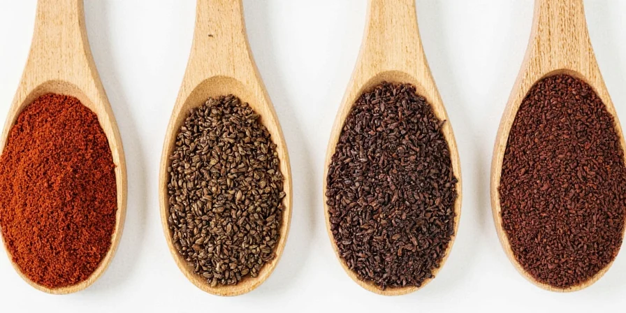 Close-up of white and black benne seeds