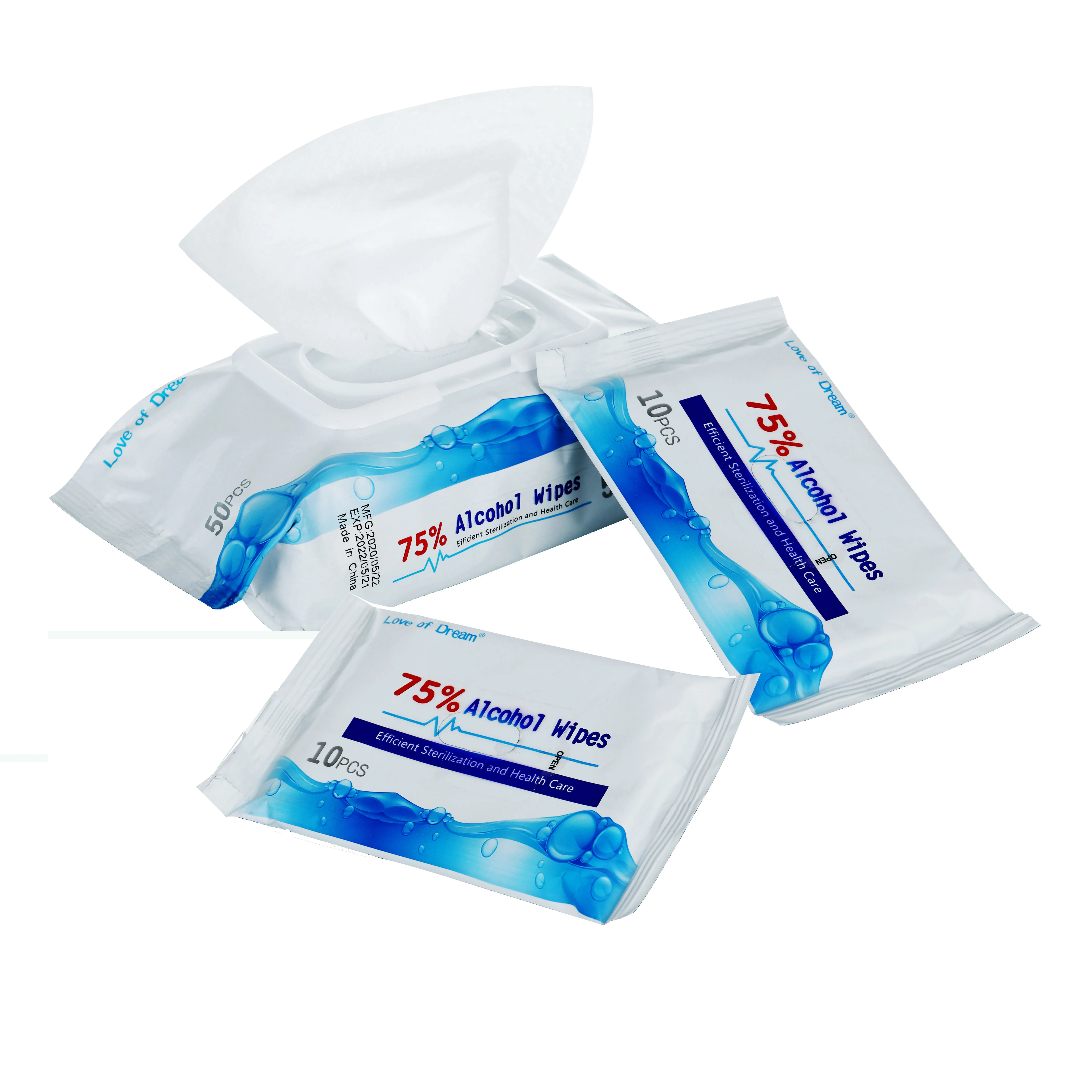 

Wholesale stock 75 percent Alcoholic Wet Wipes with low price