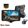 EKLEVA Inside Infrared Red Night Vision Driving Video Recorder Three Lens Dash Cam 4 Inch 1080P Auto Camera Car DVR