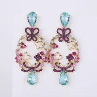 

Vintage Bow-knot Hollow Flower Branch Earrings for Women Wedding Party